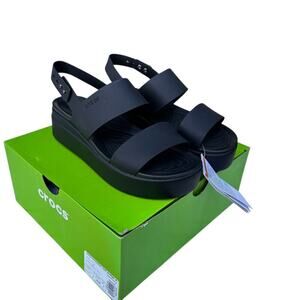 Crocs Brooklyn Low Wedge Black Sandals Women's US
Size 9